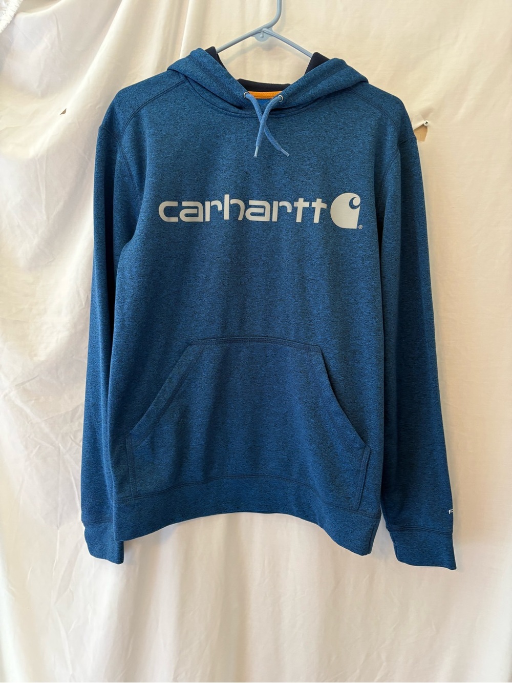 Carhartt Men’s Blue Logo Hooded Pullover